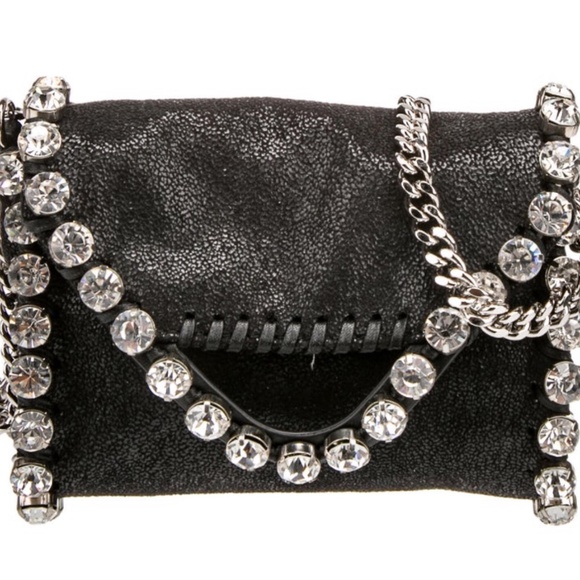 *Stella McCartney* Vegan Metallic Suede *Crstal-Studded* Mini Crossbody … - Picture 3 of 8